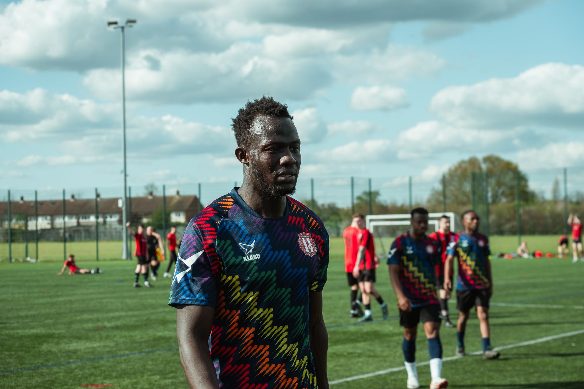 Changing Lives FC Refugee Football Team wearing Klabu Teamwear in the Essex Alliance Division 3