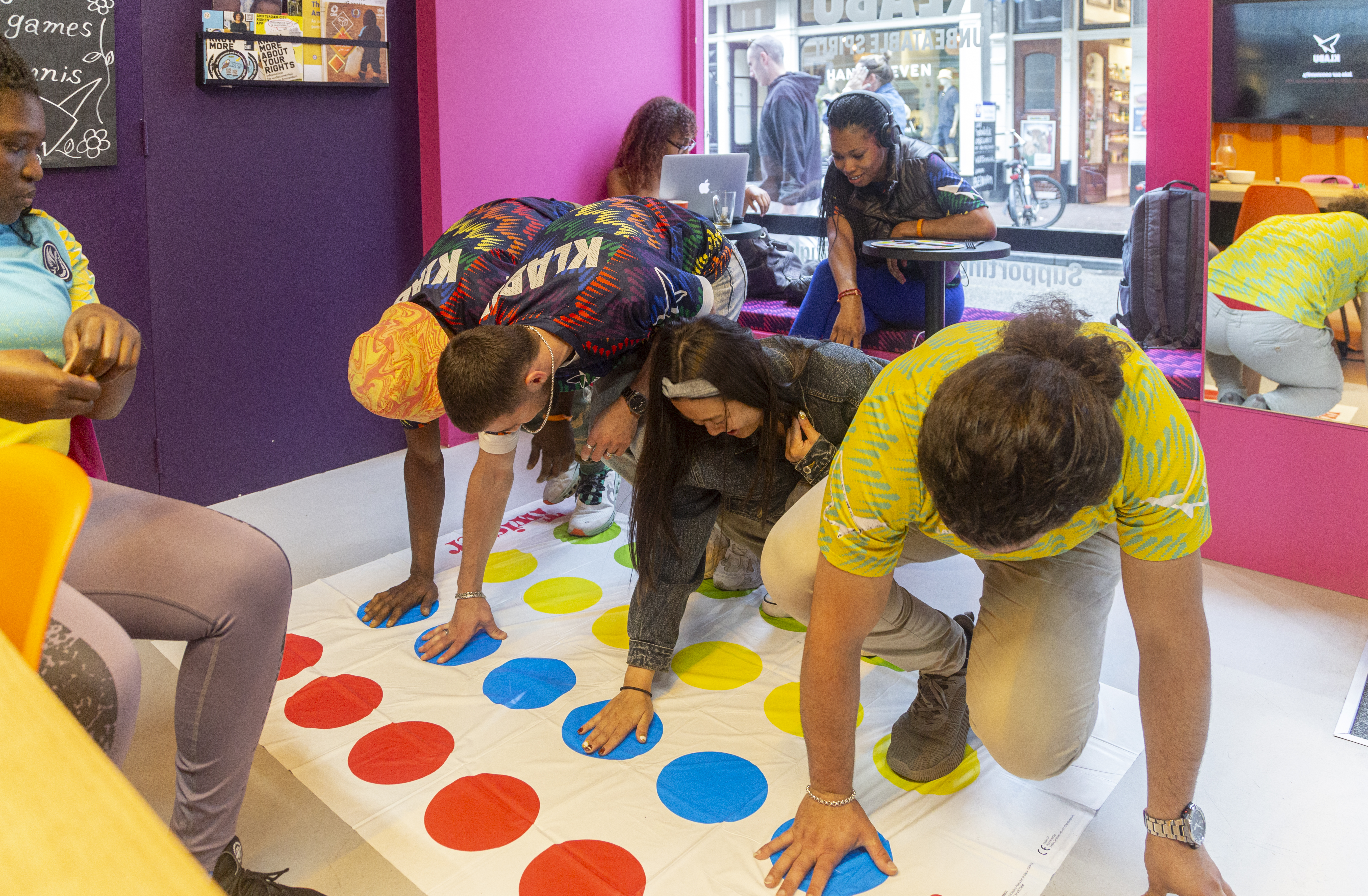 playing games at the amsterdam spirit clubhouse
