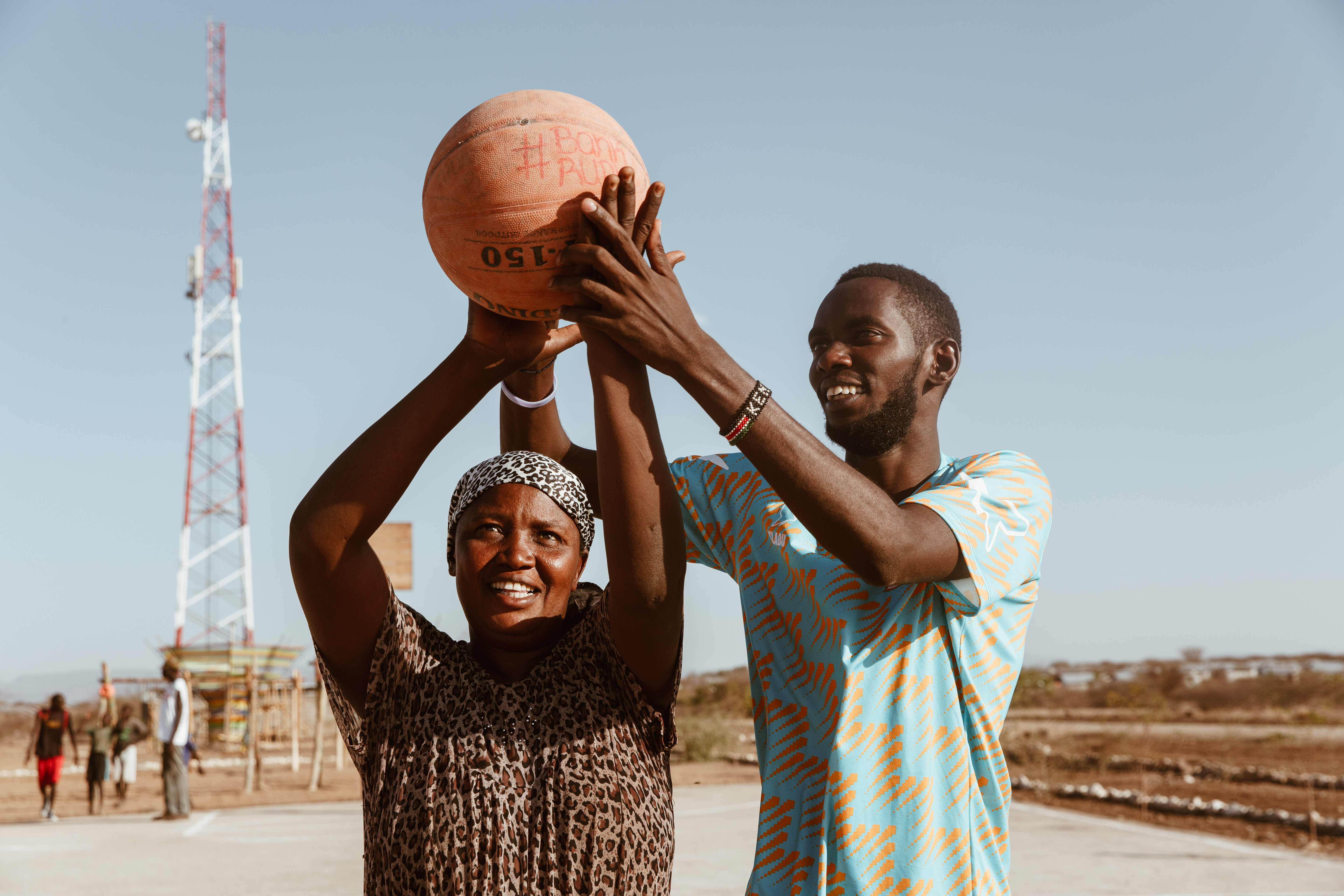 Basketball player Emile in Kalobeyei