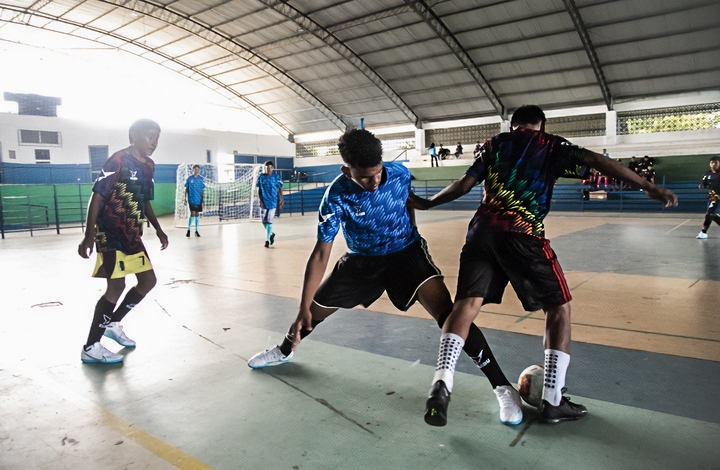 Futsal action adjusted