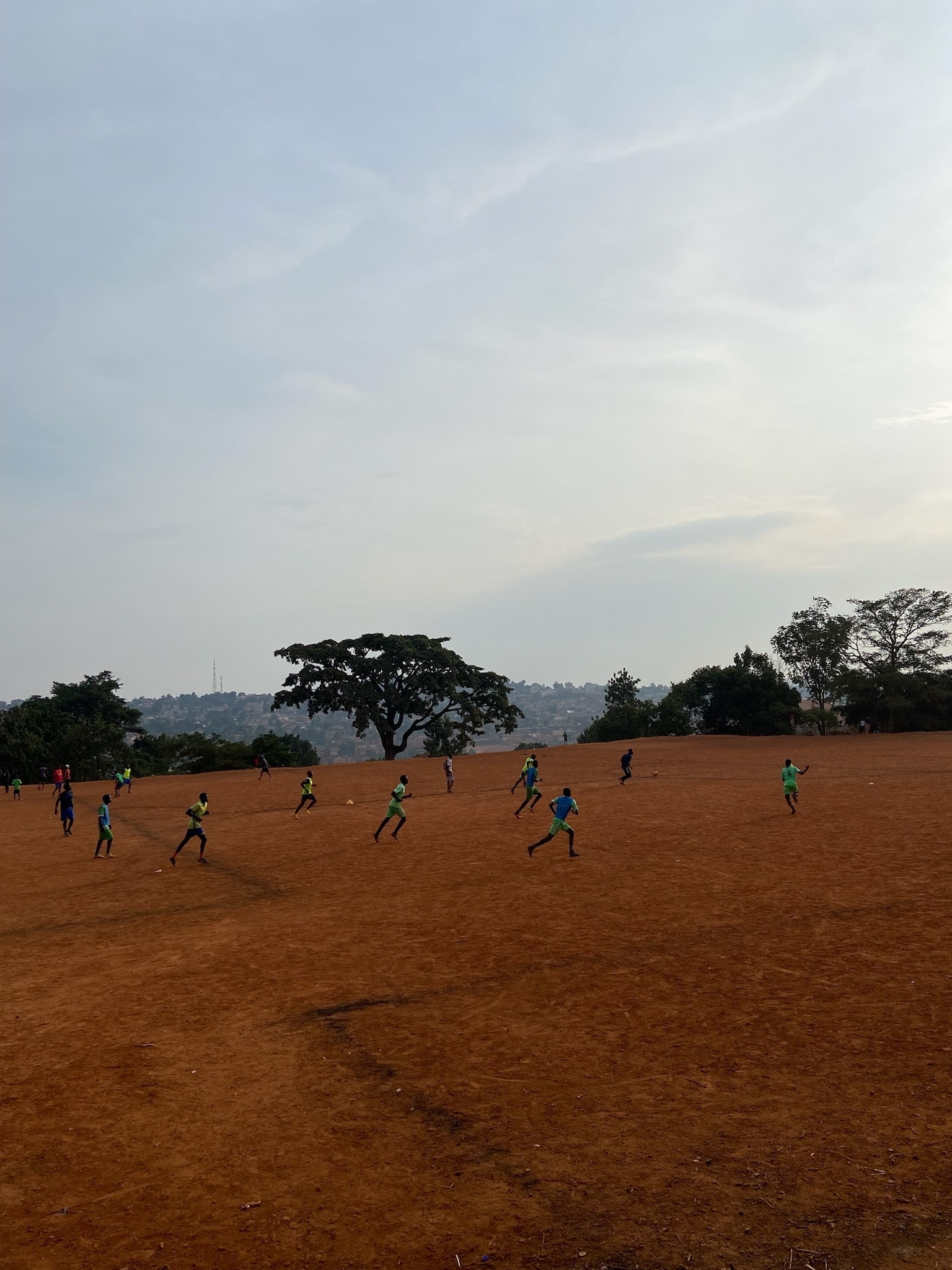 Red sand sports pitch
