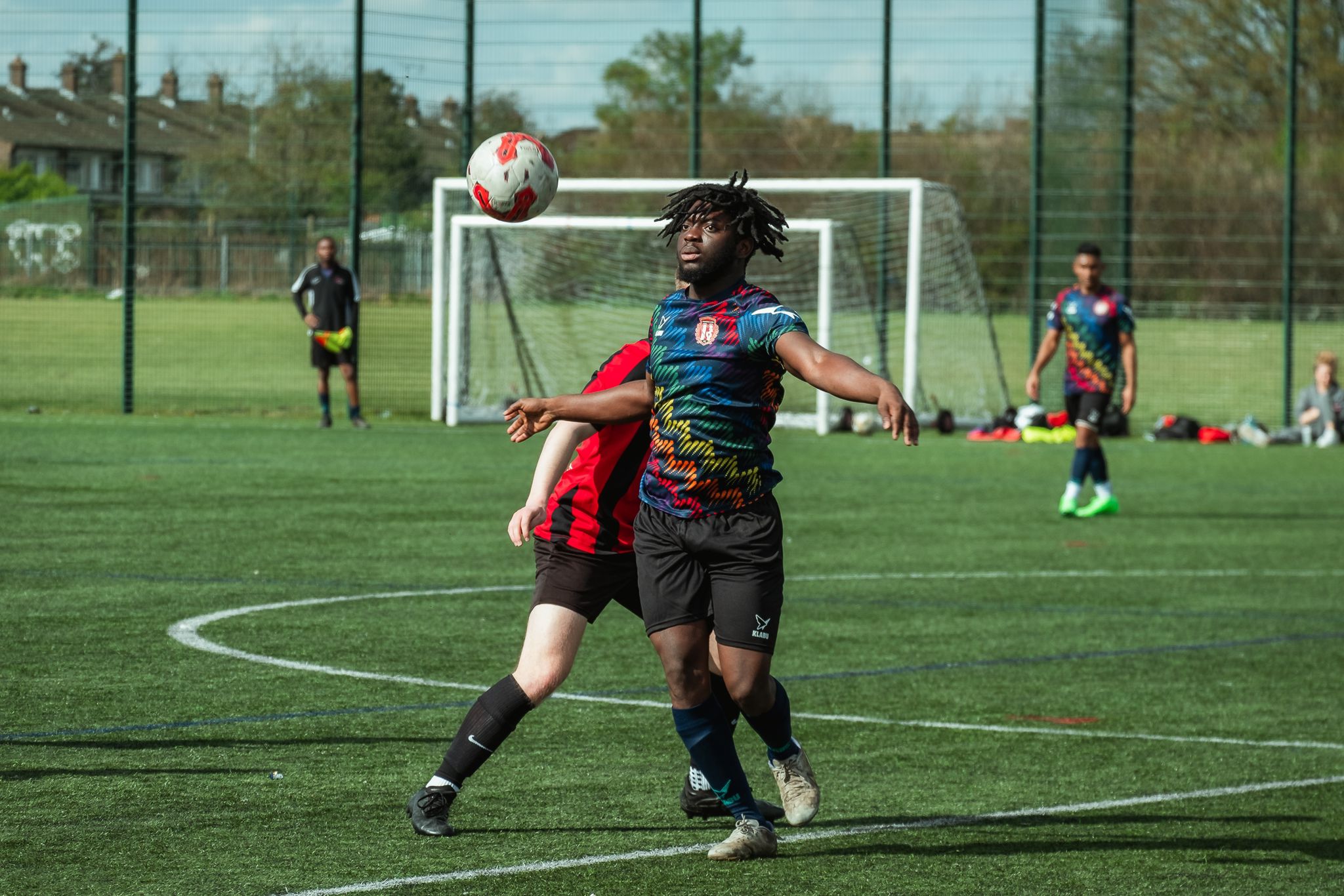 Changing Lives FC Refugee Football Team wearing the Klabu Teamwear Multisport Shirt in the Essex Alliance Division 3