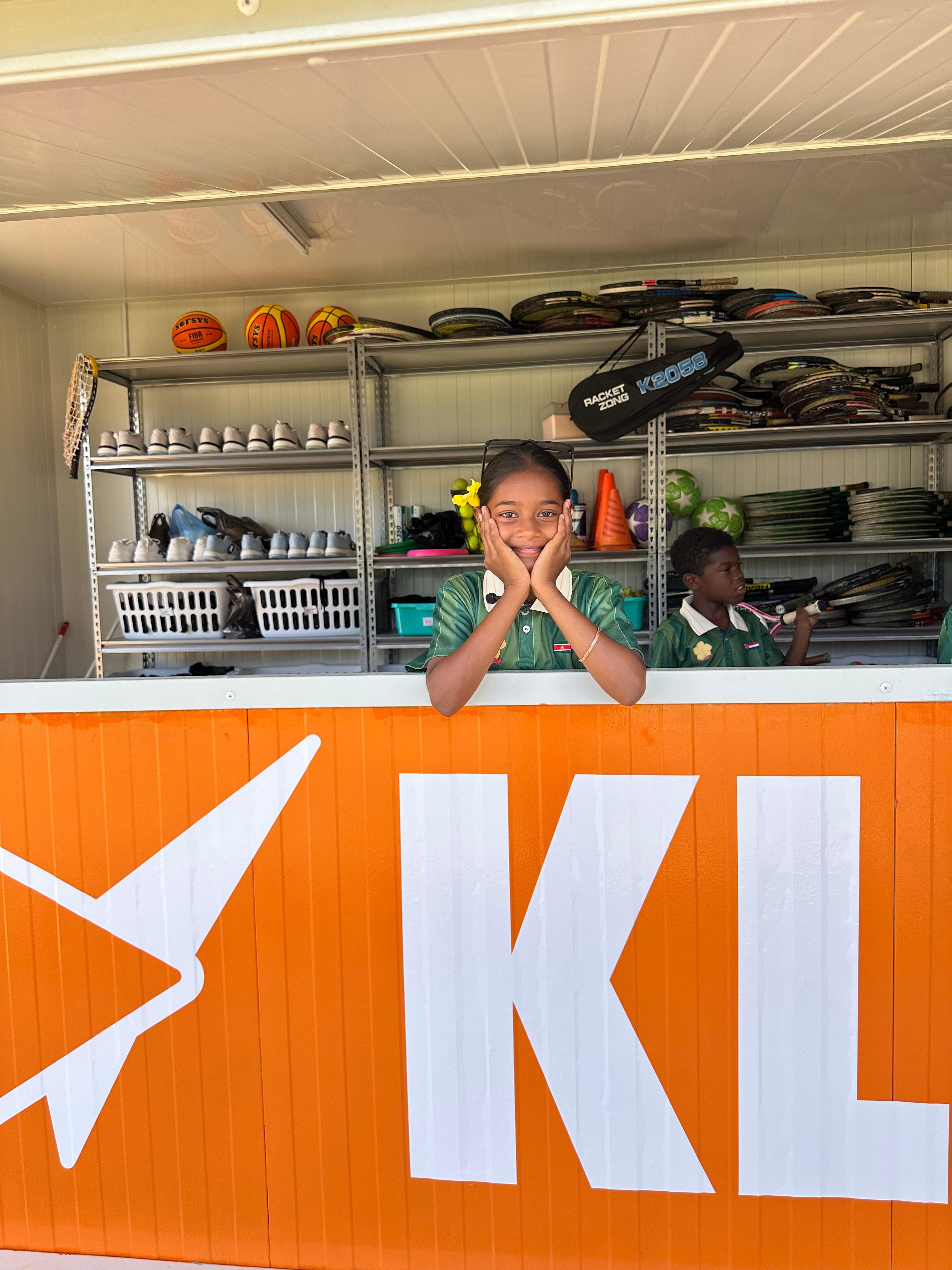 Shanisa is very proud of the sports library