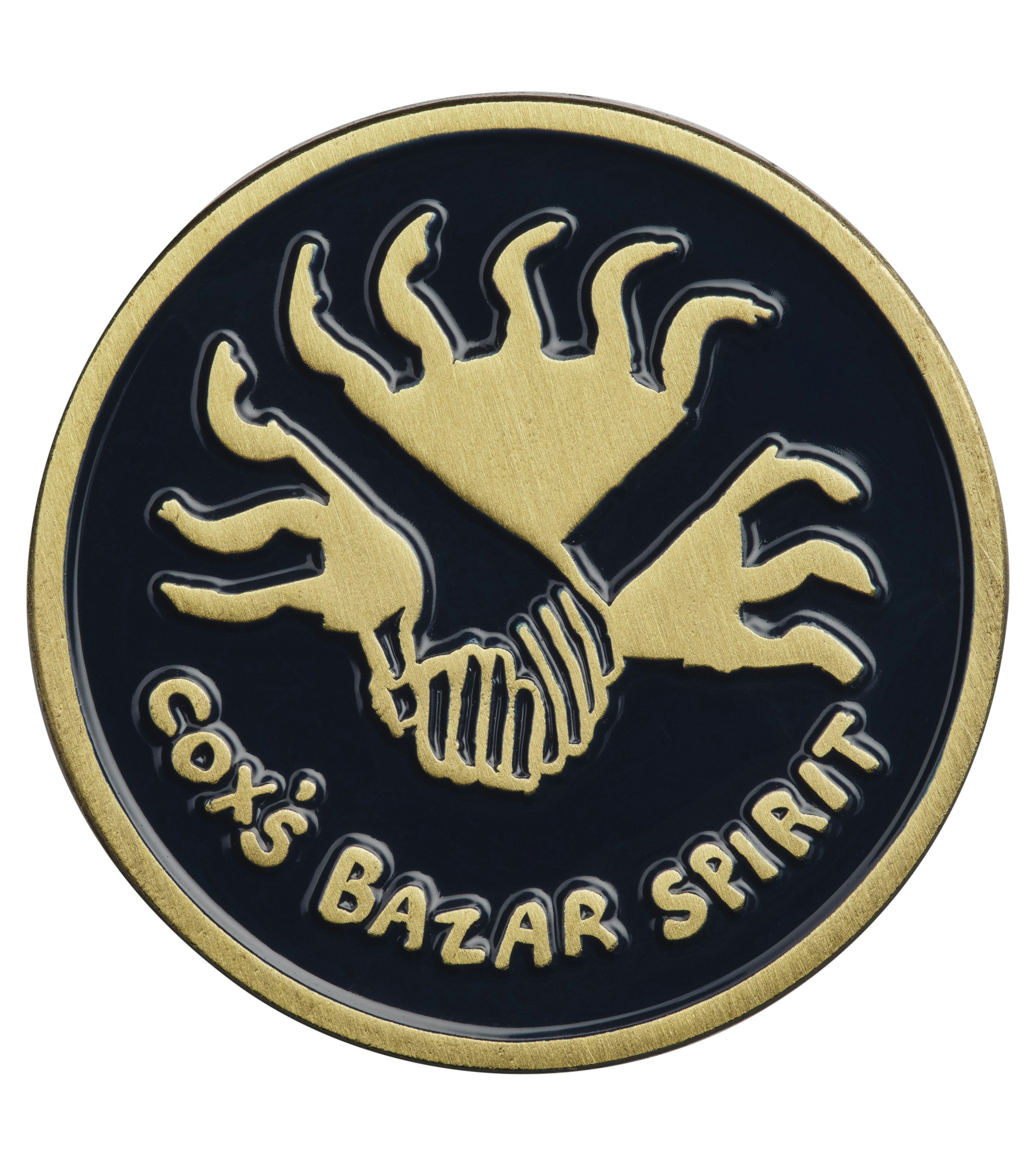 klabu cox's bazar spirit pin in gold and navy