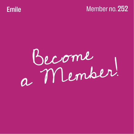 Message card with text 'Become a member!'