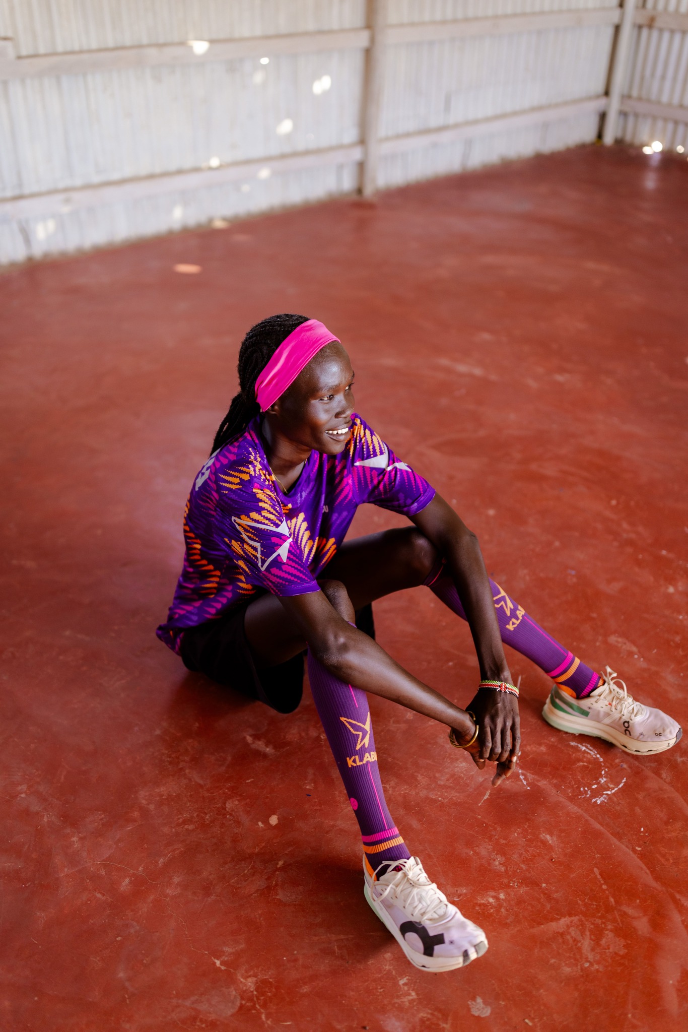 The girls running club in Kalobeyei Refugee Settlement