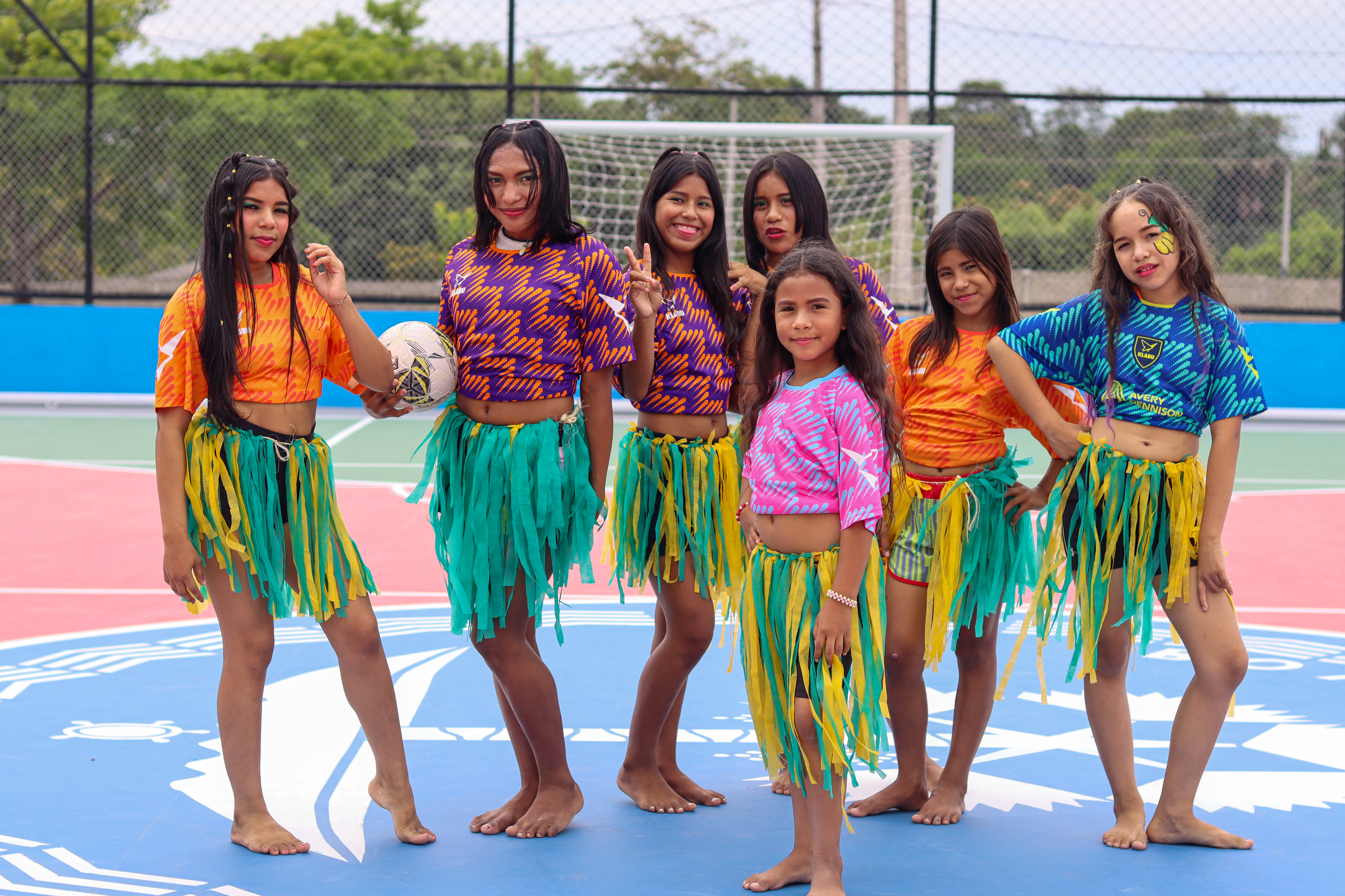 boa vista football court inauguration dancers